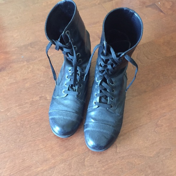 Shoes - Black lace up ankle boots